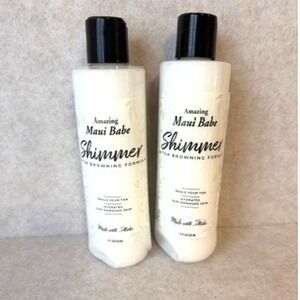 Maui Babe Shimmer After Browning Lotion 8oz Set of 2 Moisturizer Sun Glow Dented